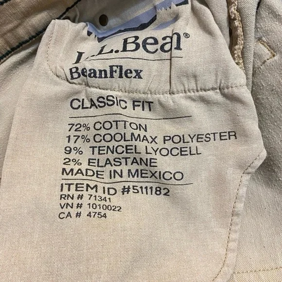 L.L.Bean 1912 classic fit khaki men’s jeans 40X29 - Picture 5 of 7